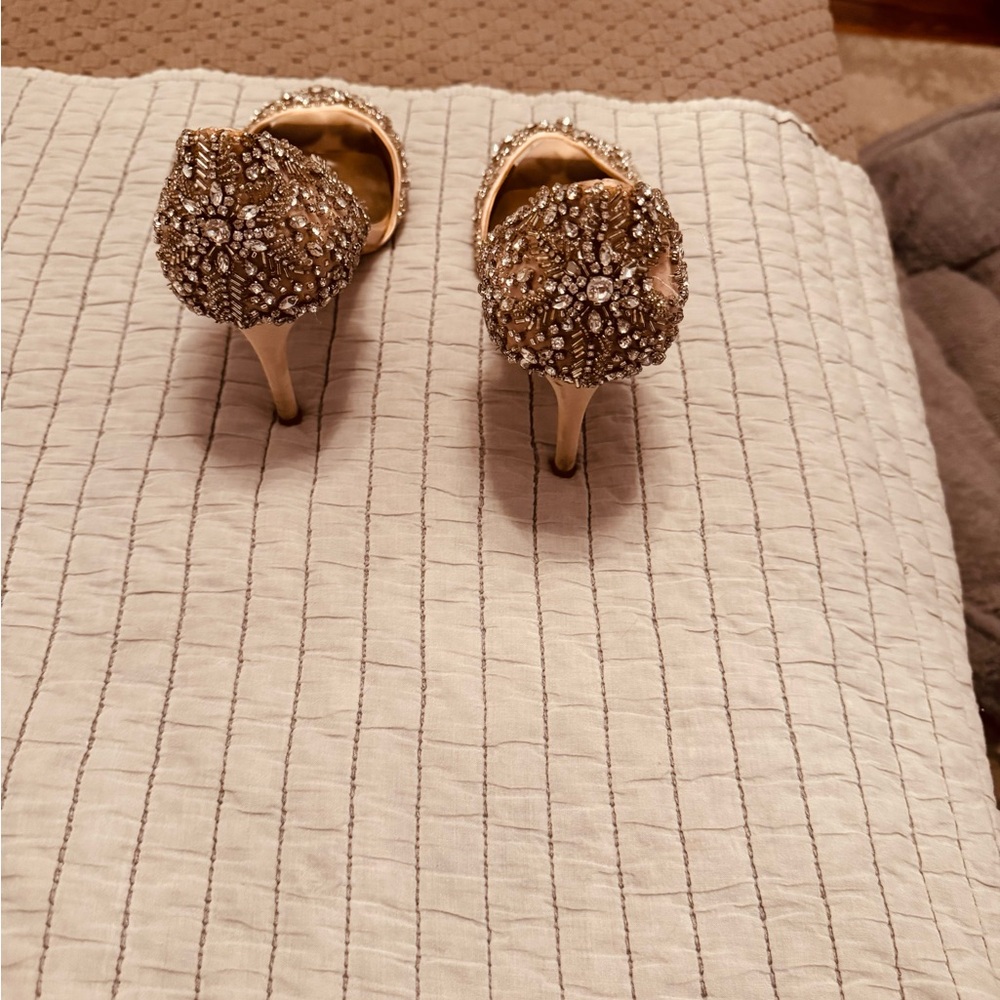 Badgley Mischka Pink Rhinestone Heels for Special Occasions
